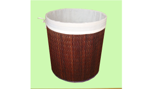 TT-160407 - Round laundry basket with lining inside, color as it is