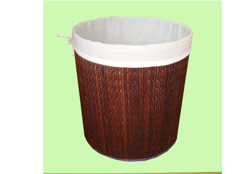 TT-160407 - Round laundry basket with lining inside, color as it is