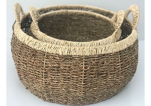 TT-DM 1904222/2 Seagrass basket, set of 2.