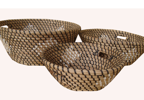 TT-160612/3- Round seagrass basket, set 3