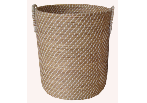 TT-160609- Round seagrass basket withh handle.