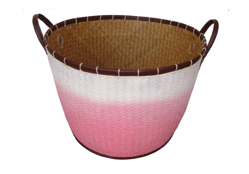 TT-160303- Palm leaf basket, color as it is