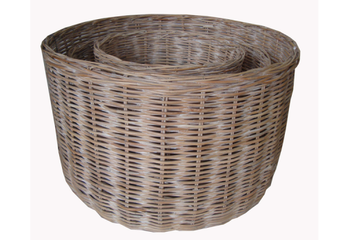 TT- 160703/2 - Round rattan basket with handles, Set 2.