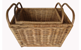 TT- 160715/2 - Rec. rattan basket with handles, set 2