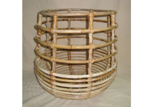 TT- 160708 - Round rattan basket, sewing as it is.