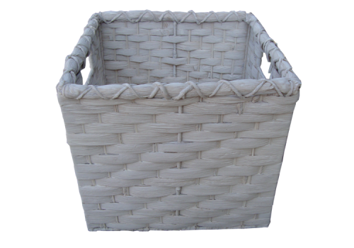 TT-142006 Water hyacinth basket, white wash color