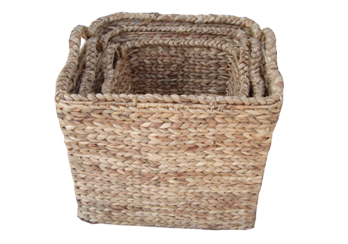 TT-142008/3 Water hyacinth basket, natural color, set of 3