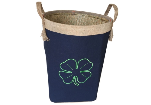 TT-160706 Palm leaf laundry basket with handles