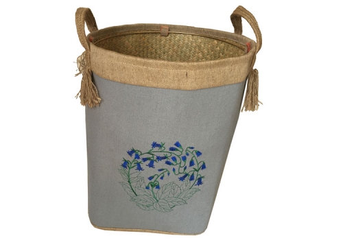 TT-160708 Palm leaf laundry basket with handles.