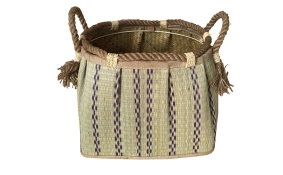 TT-160713 Seagrass laundry basket, pattern color as it is.