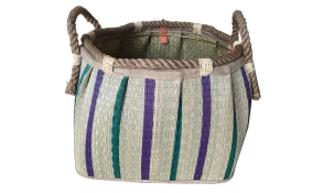 TT-160714 Seagrass laundry basket, pattern color as it is.