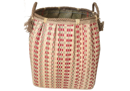 TT-160716 Seagrass laundry basket, pattern color as it is.