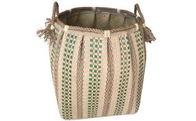 TT-160717 Seagrass laundry basket, pattern color as it is.