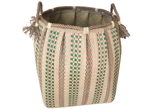 TT-160717 Seagrass laundry basket, pattern color as it is.