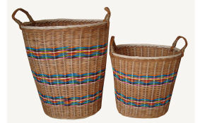 TT-160720/2 Round rattan basket with handles, set 2