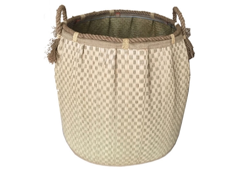 TT-160720 Seagrass laundry basket, pattern color as it is.