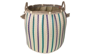TT-160721 Seagrass laundry basket, pattern color as it is.