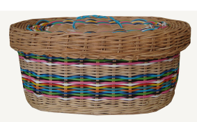 TT-160723 Rattan box with lid, color as it is
