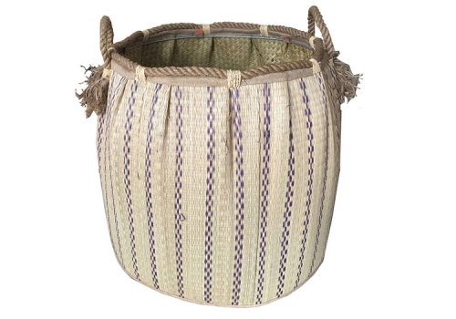 TT-160725 Seagrass laundry basket, pattern color as it is.