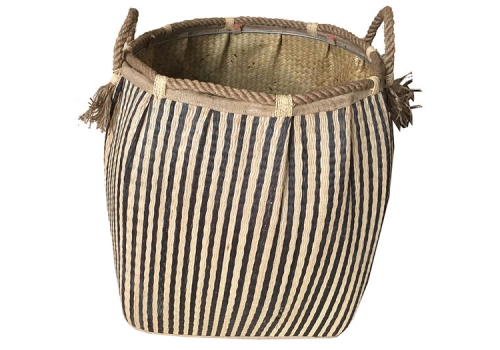 TT-160726 Seagrass laundry basket, pattern color as it is.