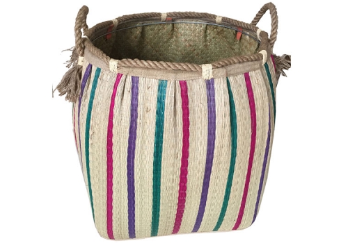 TT-160732 Seagrass laundry basket, pattern color as it is.