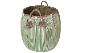 TT-160735 Seagrass laundry basket, pattern color as it is.