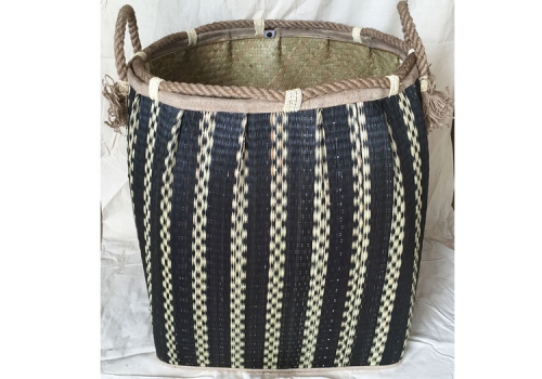 TT-160744 Seagrass laundry basket, pattern color as it is.