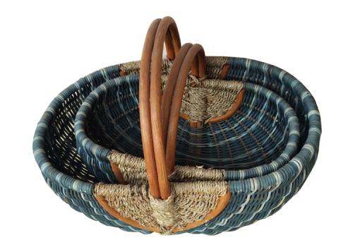 TT-160883/2 Rattan picnic basket, set of 2