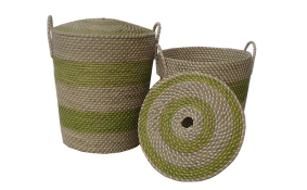 TT-18493/2 Seagras basket with lid, set of 2