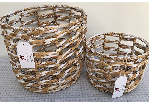 TT-190136/2 Water hyacinth basket, set 2.