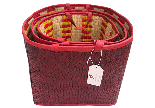 TT-190131/3 Seagrass basket, color as it is, set 3.