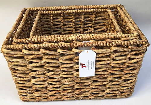 TT-190165/3 Water hyacinth basket, set 3.
